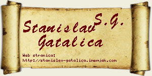 Stanislav Gatalica vizit kartica